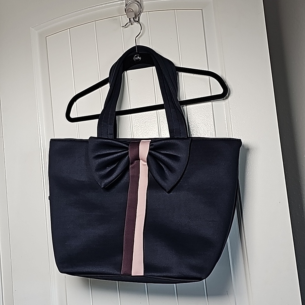 Stella & Dot blue bow tote bag